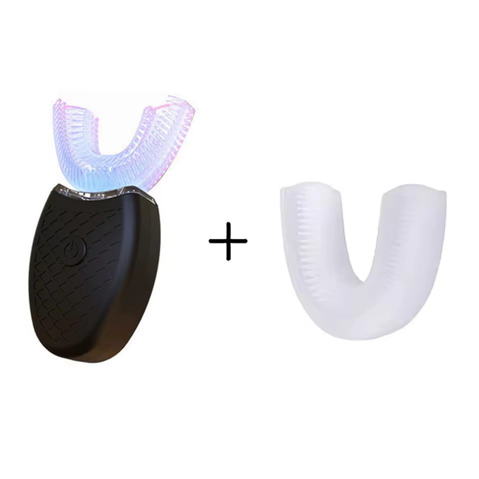 Intelligent U-Type Toothbrush 360 Degrees Sonic Electric Automatic with USB Charge Waterproof Silicon Head for Oral Care