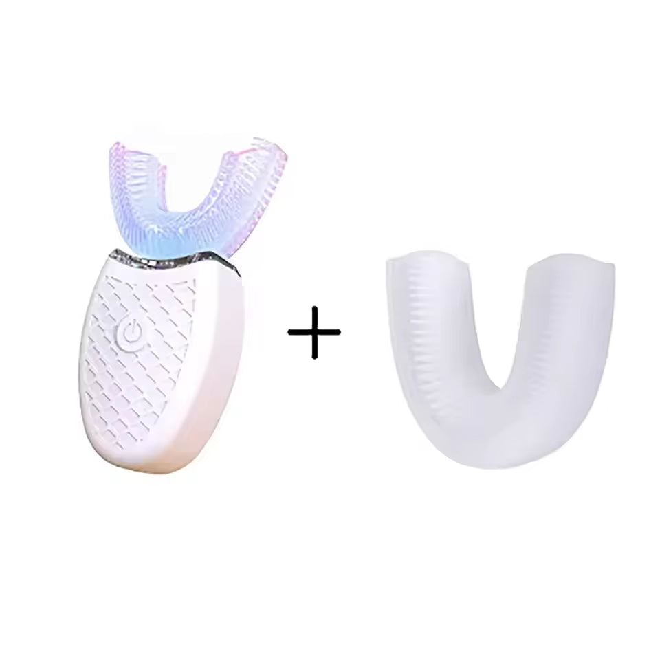 Intelligent U-Type Toothbrush 360 Degrees Sonic Electric Automatic with USB Charge Waterproof Silicon Head for Oral Care